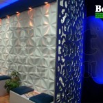 طراحی دیوار و دکوراسیون سالن زیبایی با دیوار پوش سه بعدی بست وال