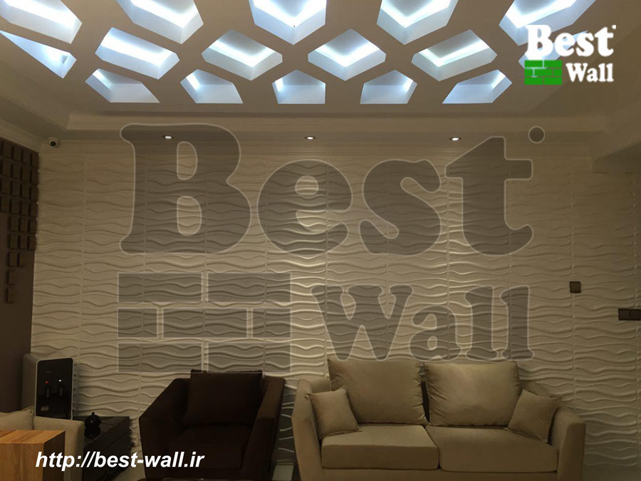 دیوار پوش سه بعدی دکوراتیو آرام بست وال در طراحی فضای داخلی مطب
